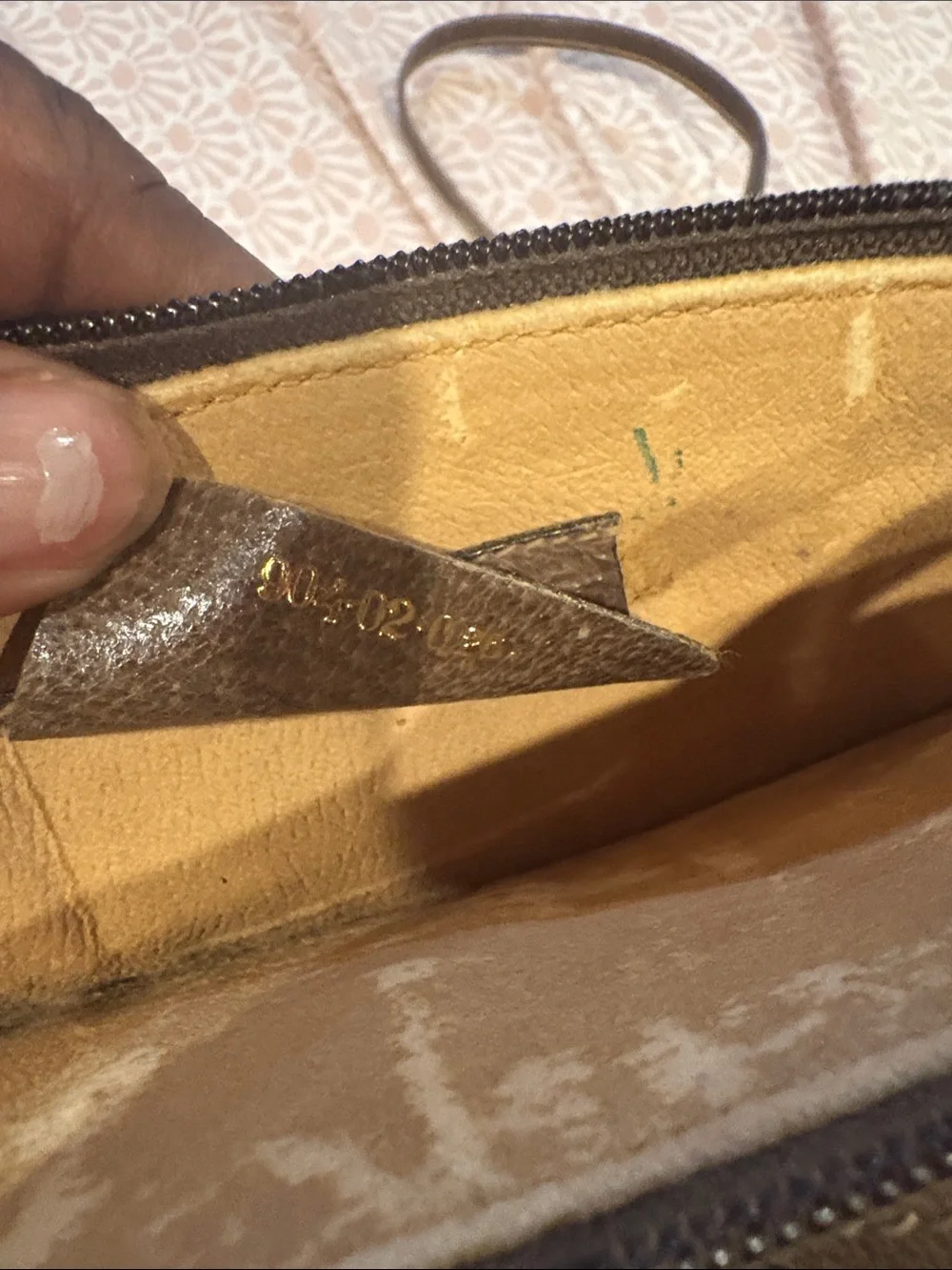 Gucci Beige Monogram Crossbody with Brown Leather and Green-Red Web